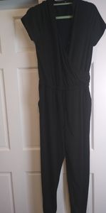 XL black short sleeve jumpsuit casual